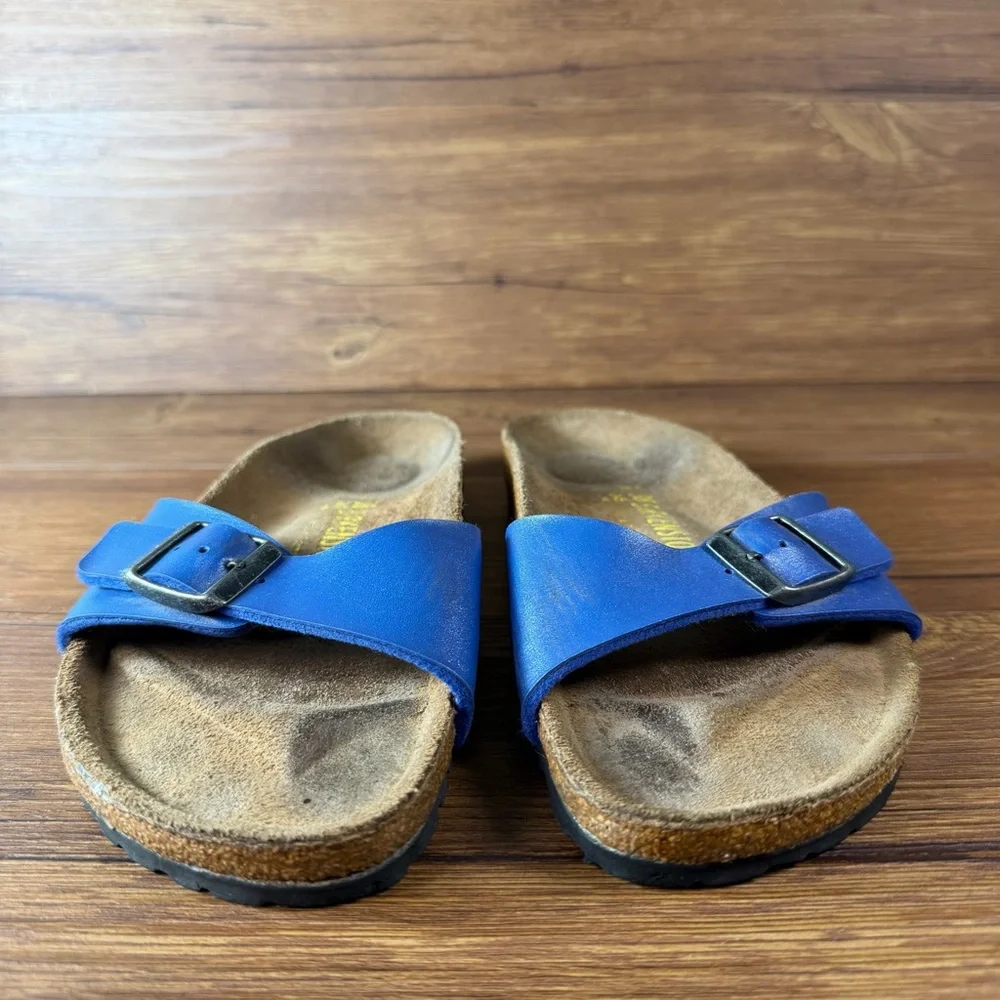 Birkenstock Madrid Blue Slides Sandals Women’s Size 7‎ (38) Shoes